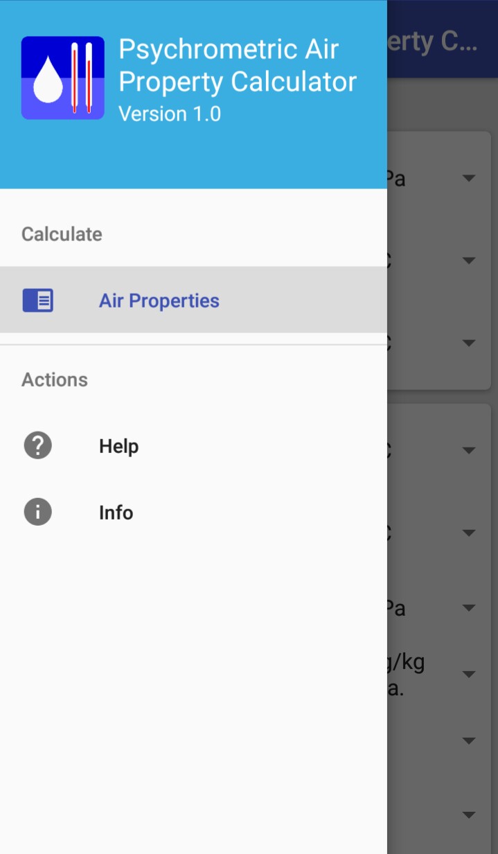 Psychrometric Calculator screenshot 1